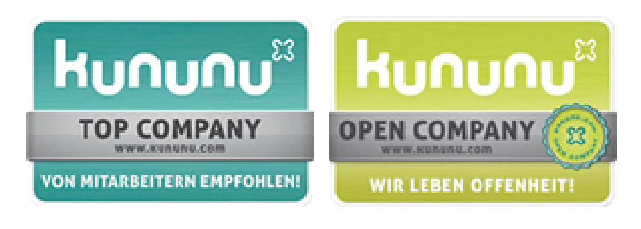 Kununu-Awards "Top Company" und "Open Company"